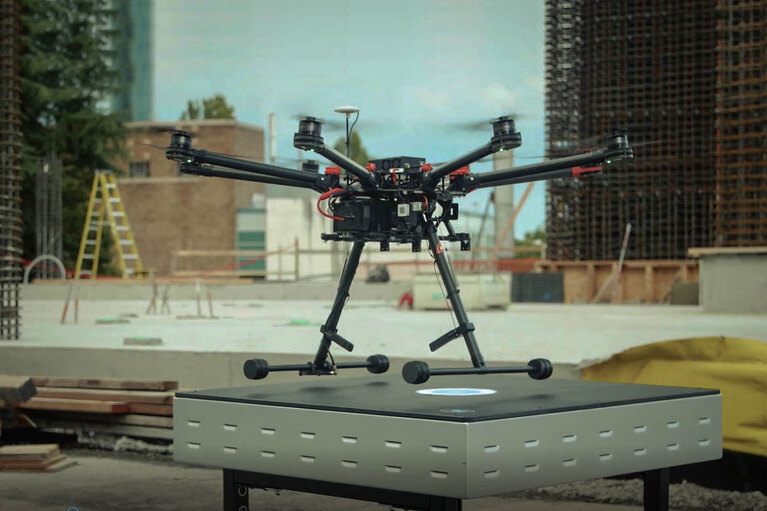 Image of a drone charging