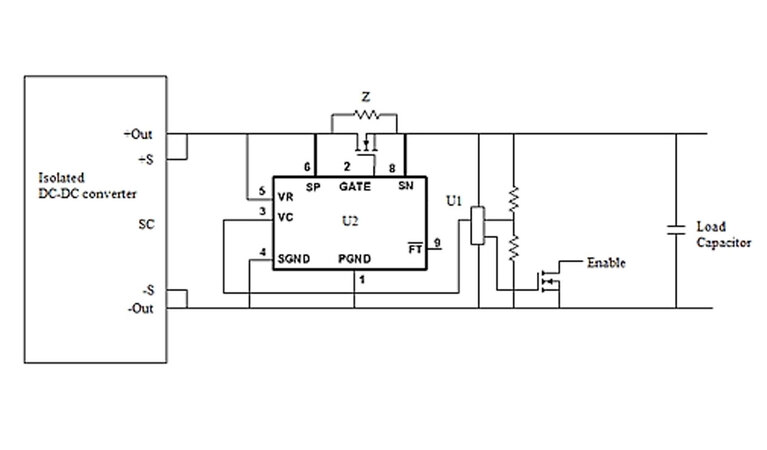 Capacitor pre-charge block diagram